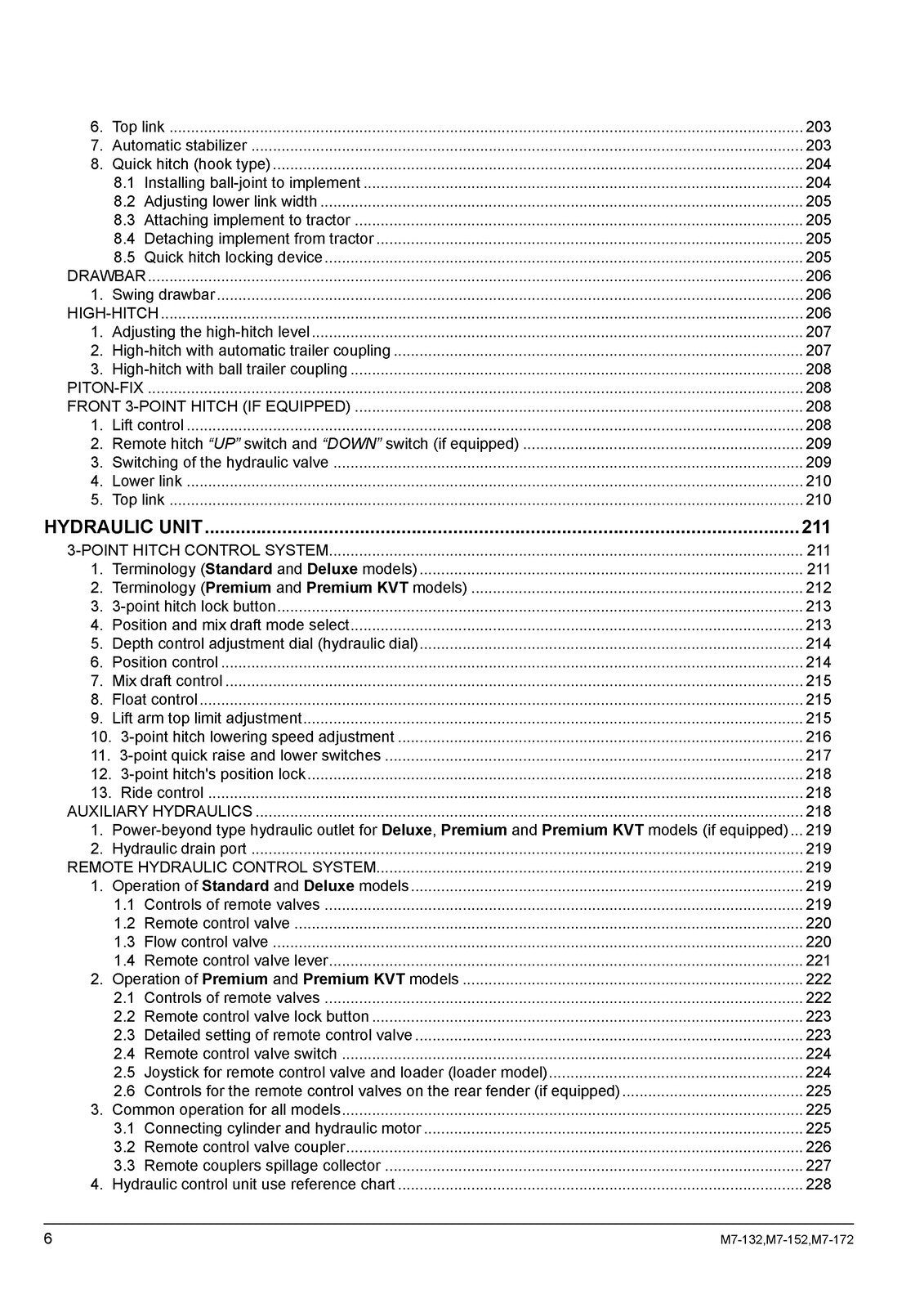 KUBOTA M7132 M7152 M7172 TRACTOR OPERATORS MANUAL - WIRE BOUND - TOUGH COVERS