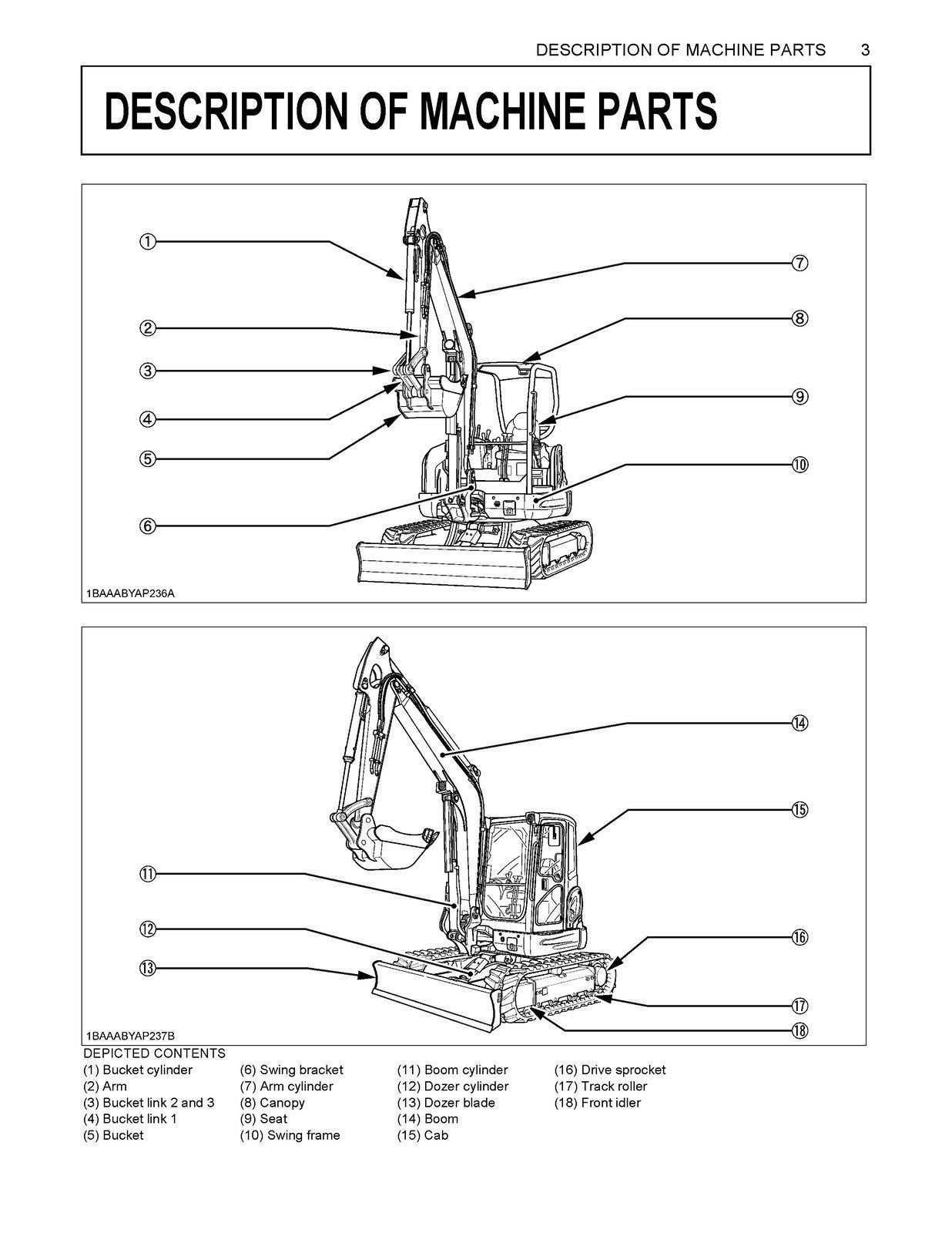 KUBOTA U48-4 EXCAVATOR OPERATORS MANUAL - STEEL WIRE BOUND - PROTECTIVE COVERS