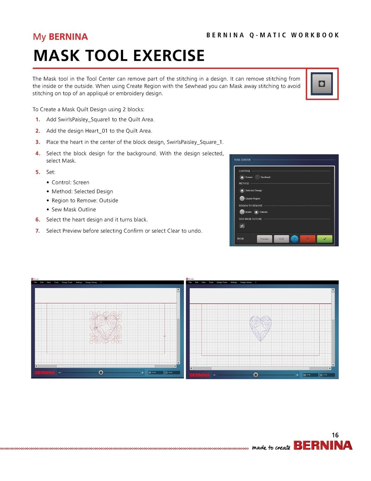 BERNINA Q-MATIC Workbook for Q 20 Q 24 Q20 Q24 Q16 PLUS on Frame - WIRE BOUND