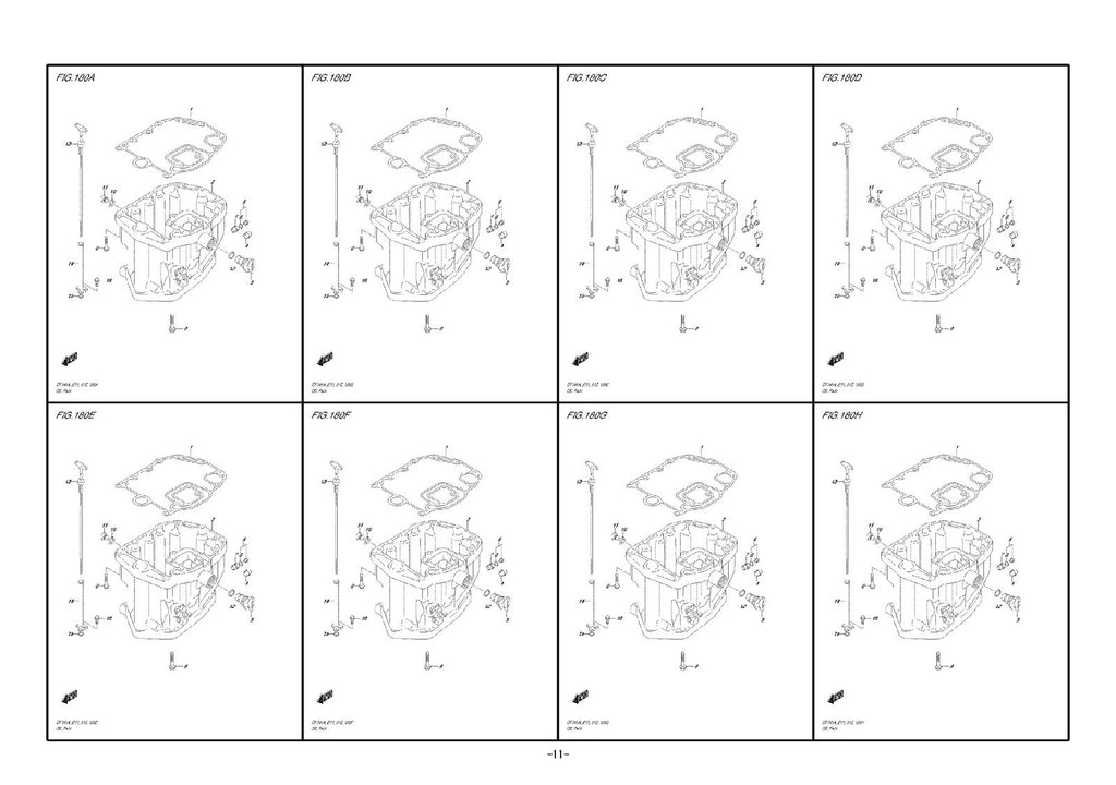 SUZUKI PARTS CATALOG DF100A DF115A DF140A 2014 MANUAL - WIRE BOUND - TUFF COVERS