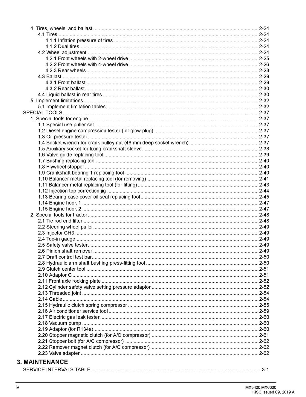 KUBOTA MX5400 MX6000 WORKSHOP MANUAL WSM - WIRE BOUND, COVERS, XL FOLDOUT PAGES!