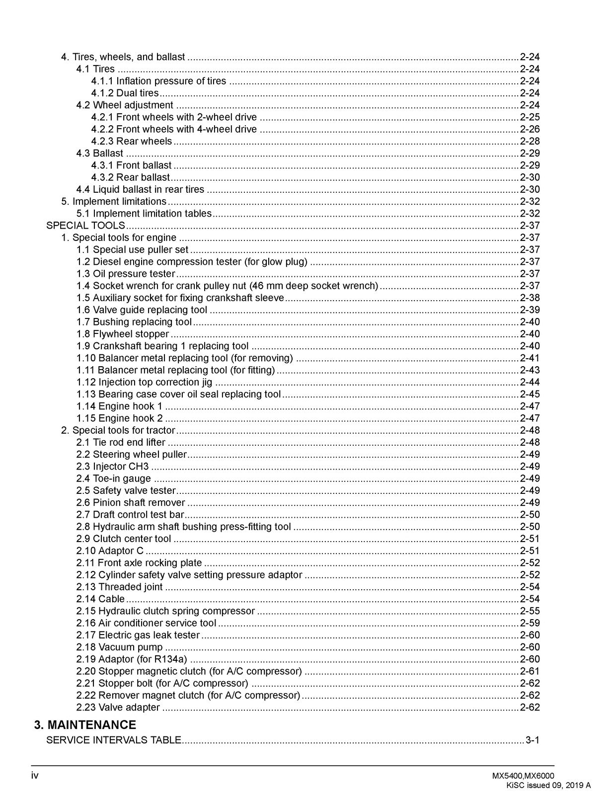 KUBOTA MX5400 MX6000 WORKSHOP MANUAL WSM - WIRE BOUND, COVERS, XL FOLDOUT PAGES!