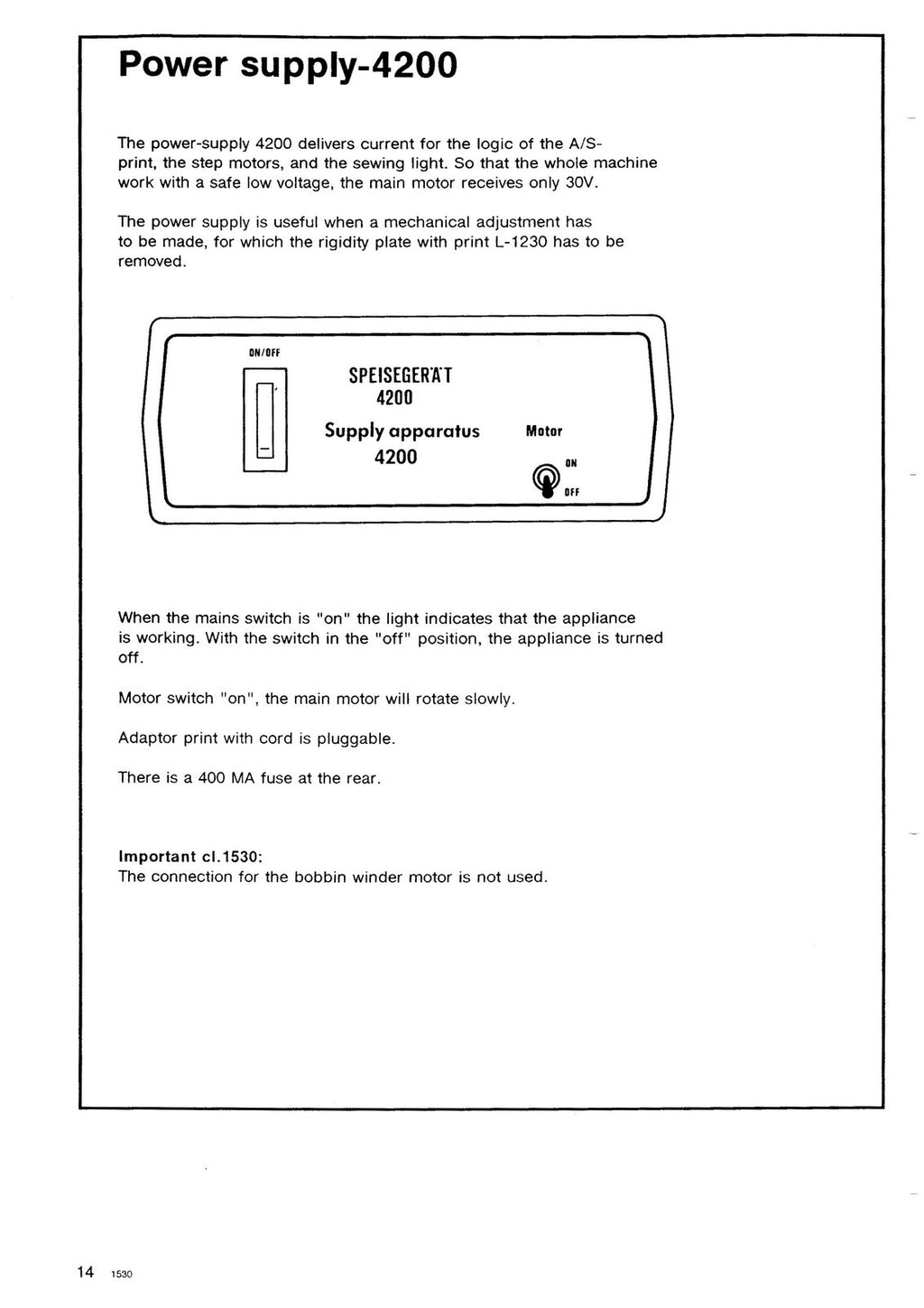 BERNINA 1530 SERVICE Manual (NOT User Manual) - STEEL WIRE BOUND - TOUGH COVERS