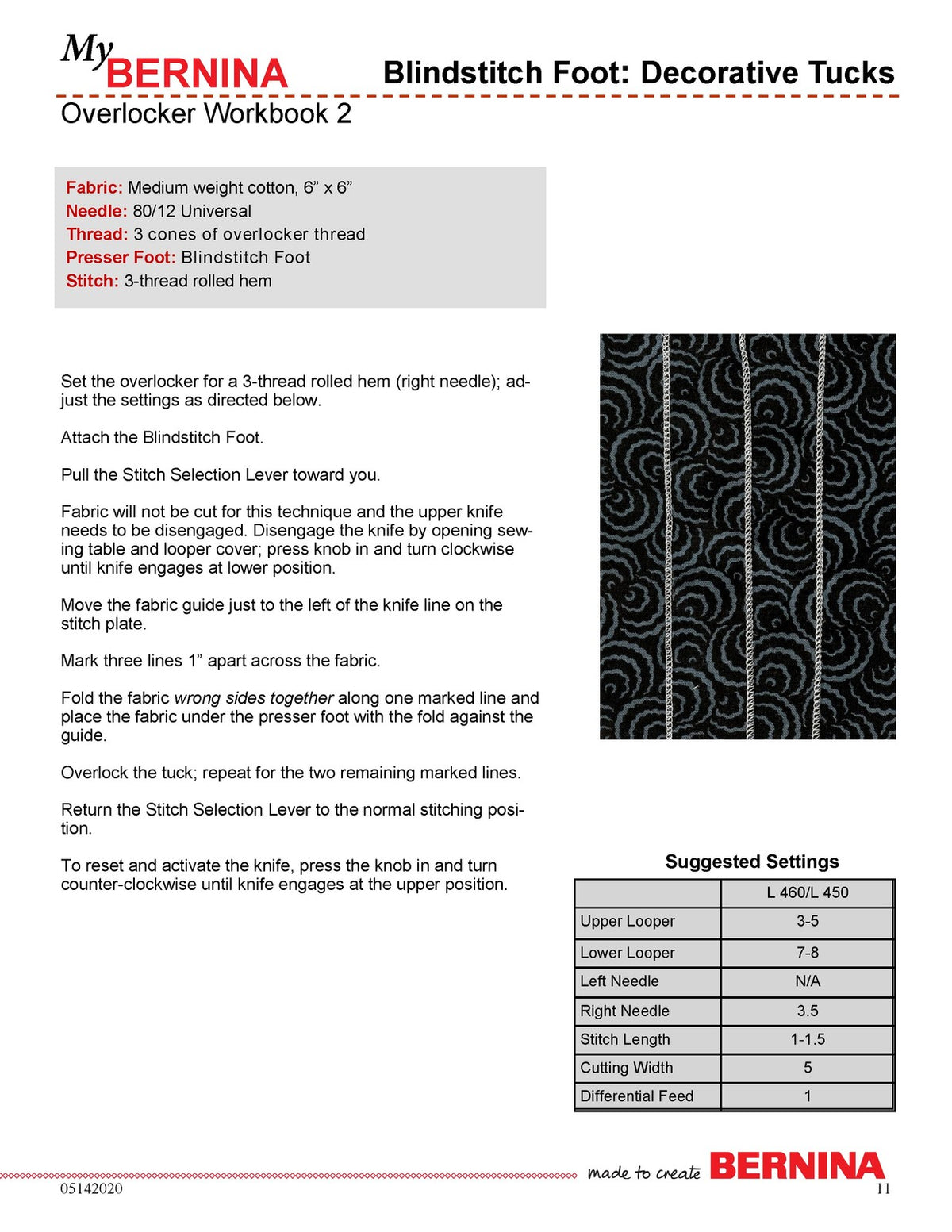 BERNINA Overlocker Workbook 2 Overlocker Plus - STEEL WIRE BOUND - TOUGH COVERS
