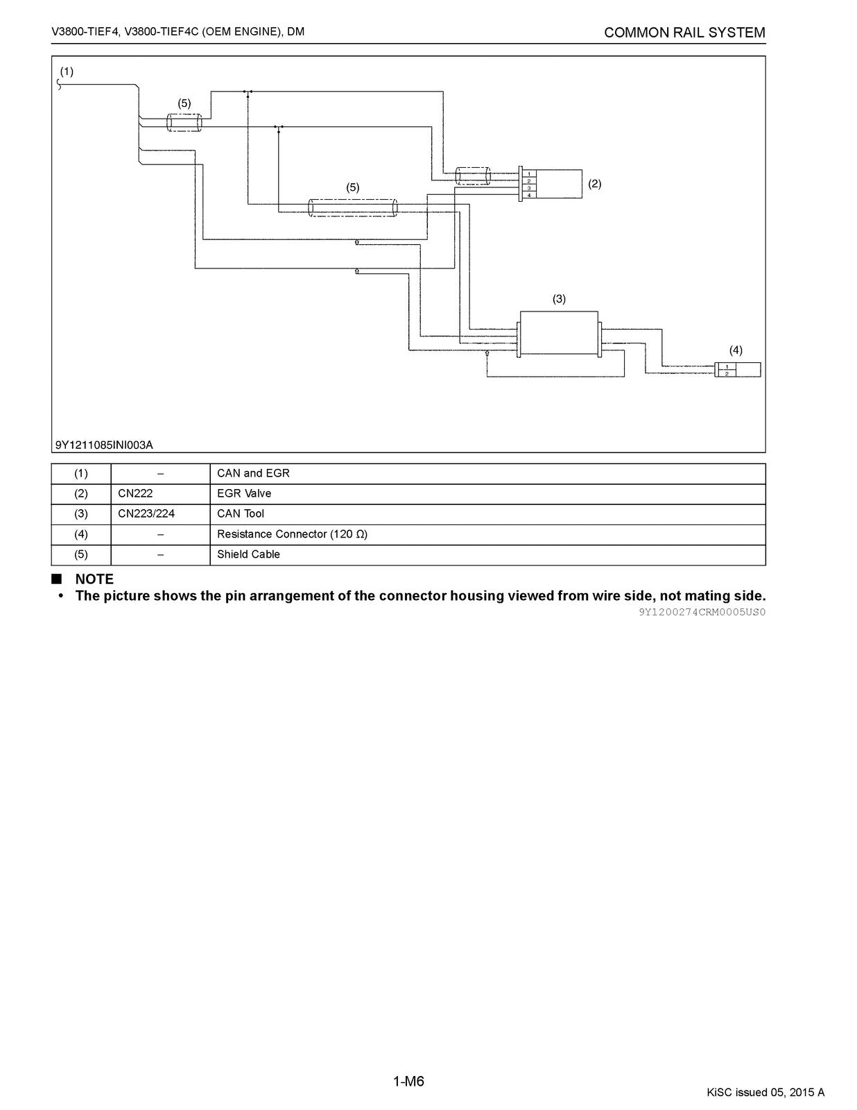KUBOTA V3800-TIEF4, V3800-TIEF4C DIAGNOSIS MANUAL - WIRE BOUND - TOUGH COVERS