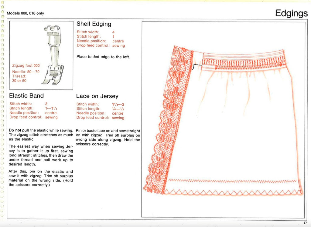 BERNINA 808 809 818 819 Sewing Machine Manual - STEEL WIRE BOUND - TOUGH COVERS