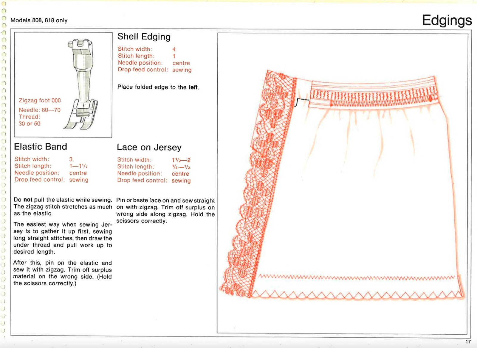 BERNINA 808 809 818 819 Sewing Machine Manual - STEEL WIRE BOUND - TOUGH COVERS