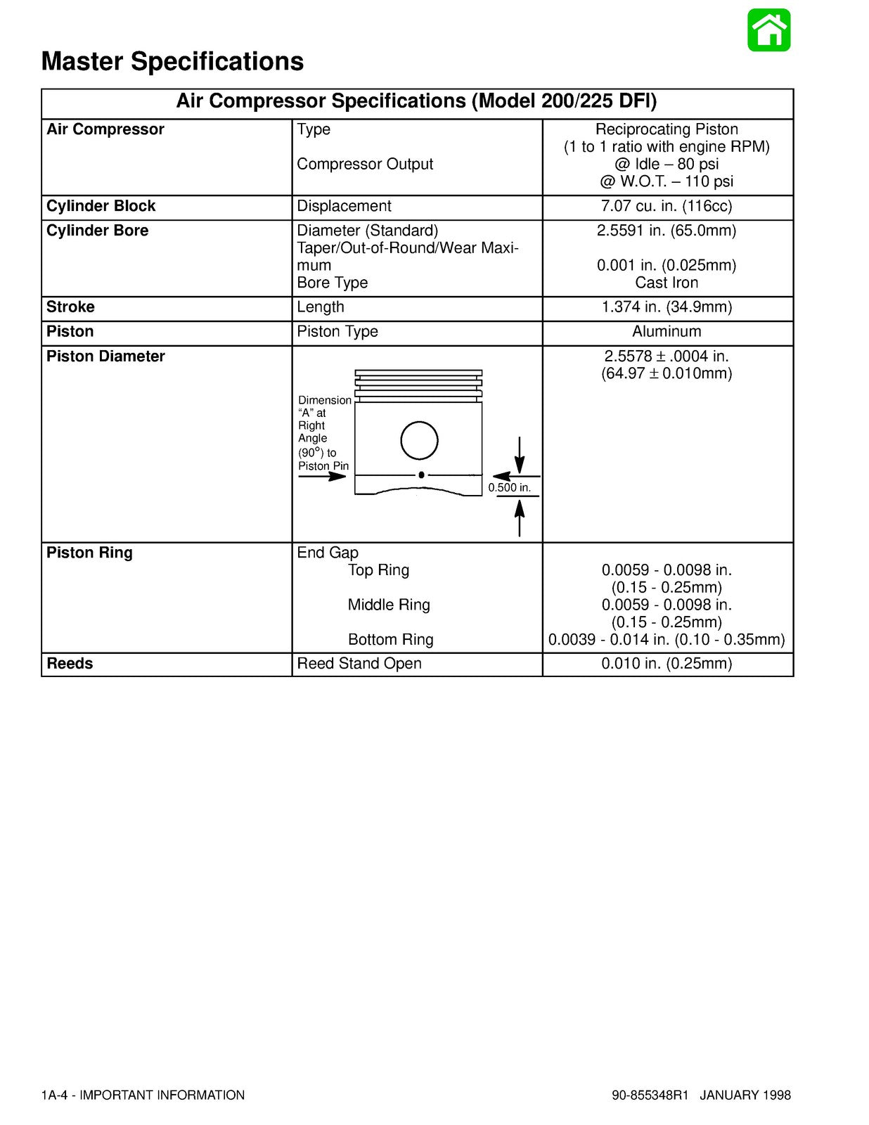 MERCURY MARINER OUTBOARD 200-225-OPTIMAX DFI SERVICE MANUAL 1998-1988 - BOUND