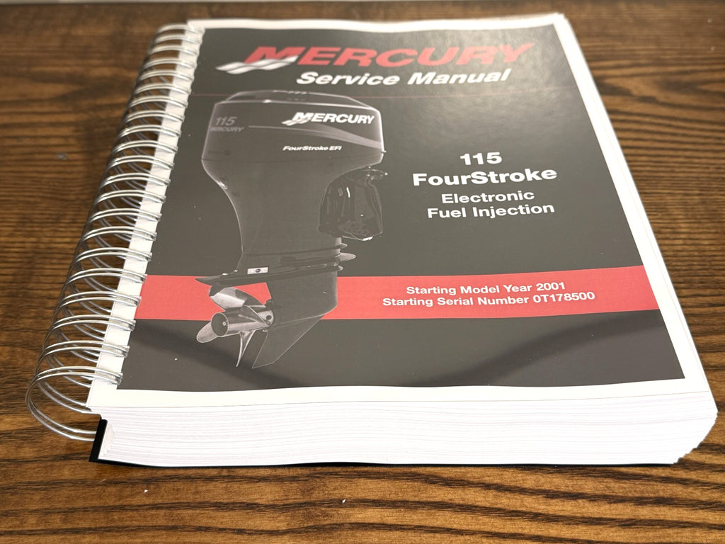 MERCURY 115 FourStroke Engine Service Manual WIRE BOUND, COVERS, LARGE FOLDOUTS!