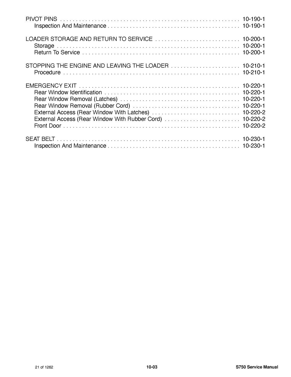 BOBCAT S750 SKID-STEER LOADER SERVICE MANUAL - WIRE BOUND - PROTECTIVE COVERS