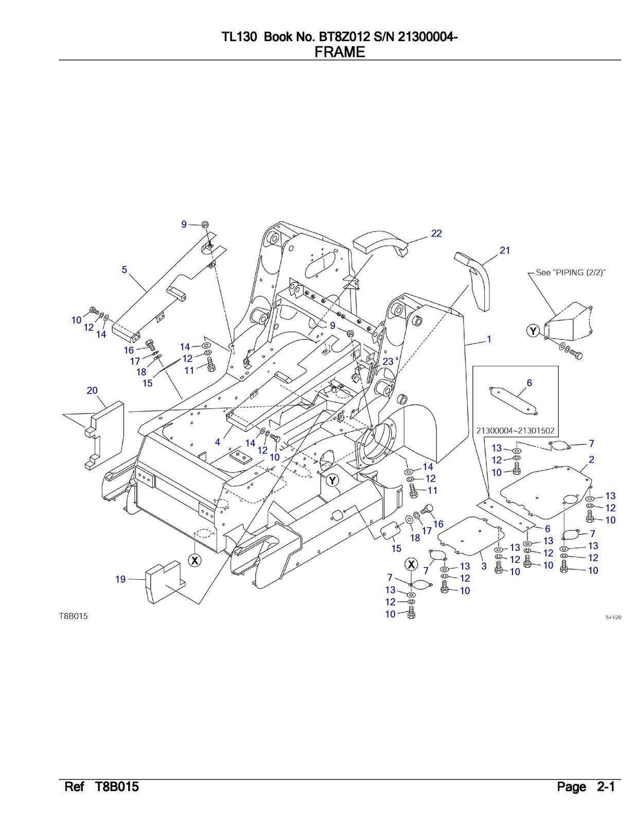 TAKEUCHI TL130 PARTS MANUAL - STEEL WIRE BOUND - TOUGH COVERS