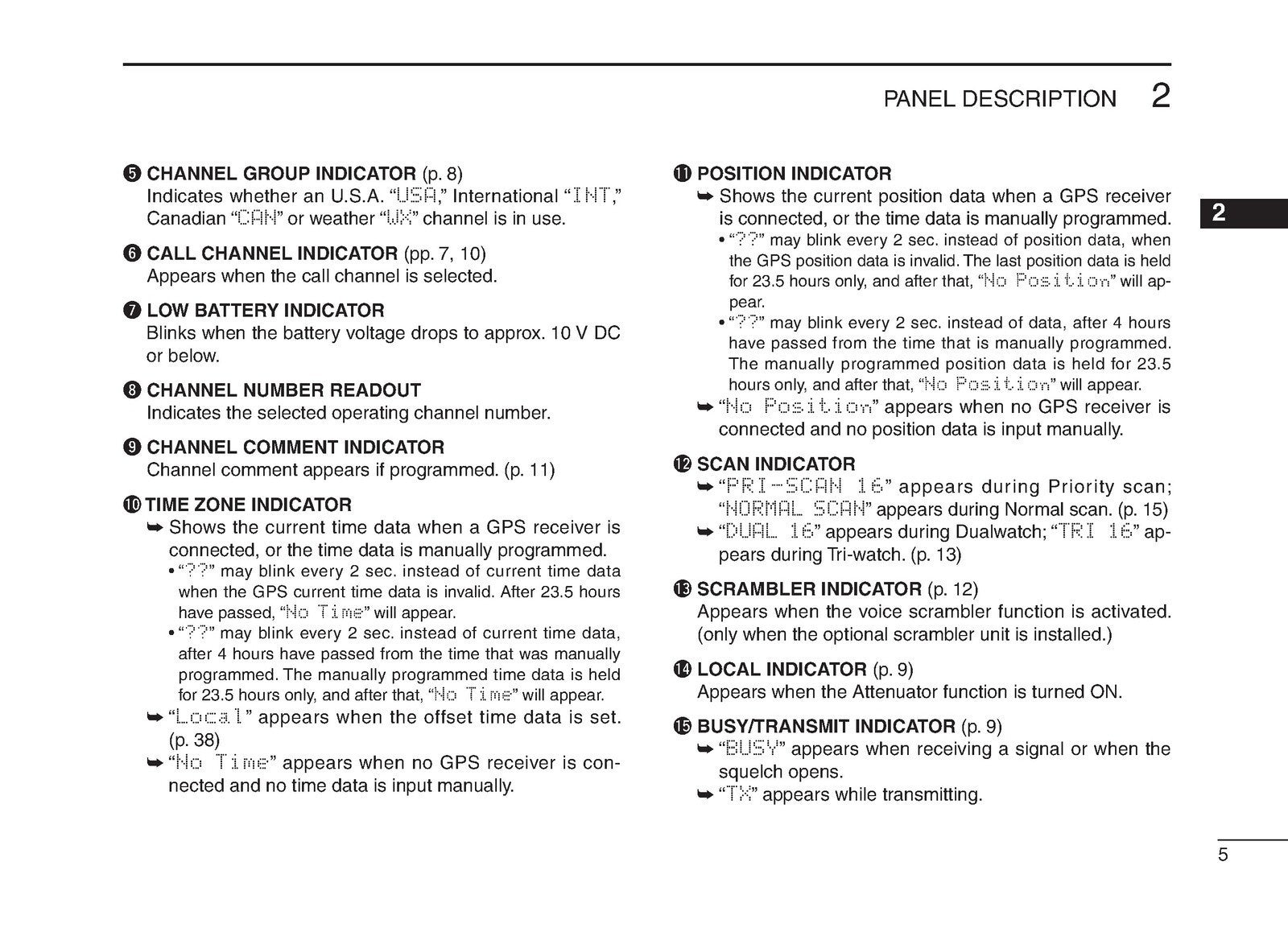 ICOM IC-M604 MARINE TRANSCEIVER INSTRUCTION MANUAL - WIRE BOUND - COVERS