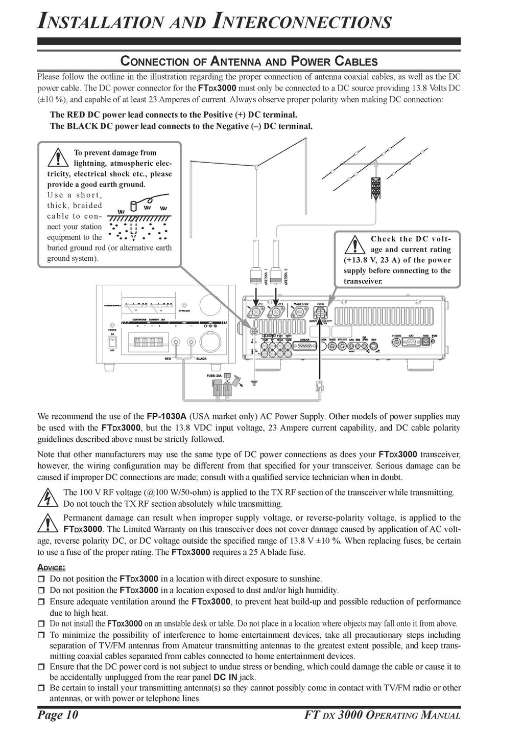 YAESU FT DX 3000 BUNDLE: OPERATING & TECHNICAL MANUAL - BOUND, COVERS, FOLDOUTS