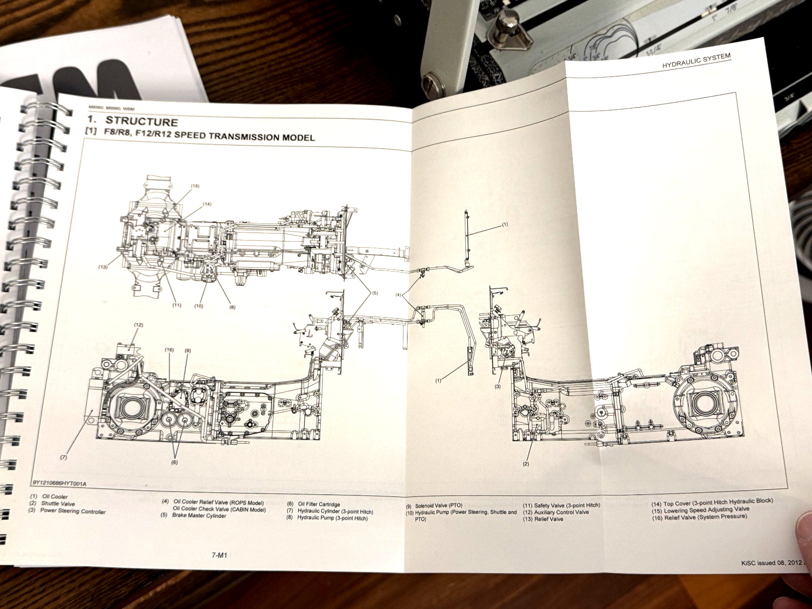 KUBOTA M8560 M9960 WORKSHOP MANUAL (718 PGS IN 2 VOLUMES) WIRE BOUND XL FOLDOUTS