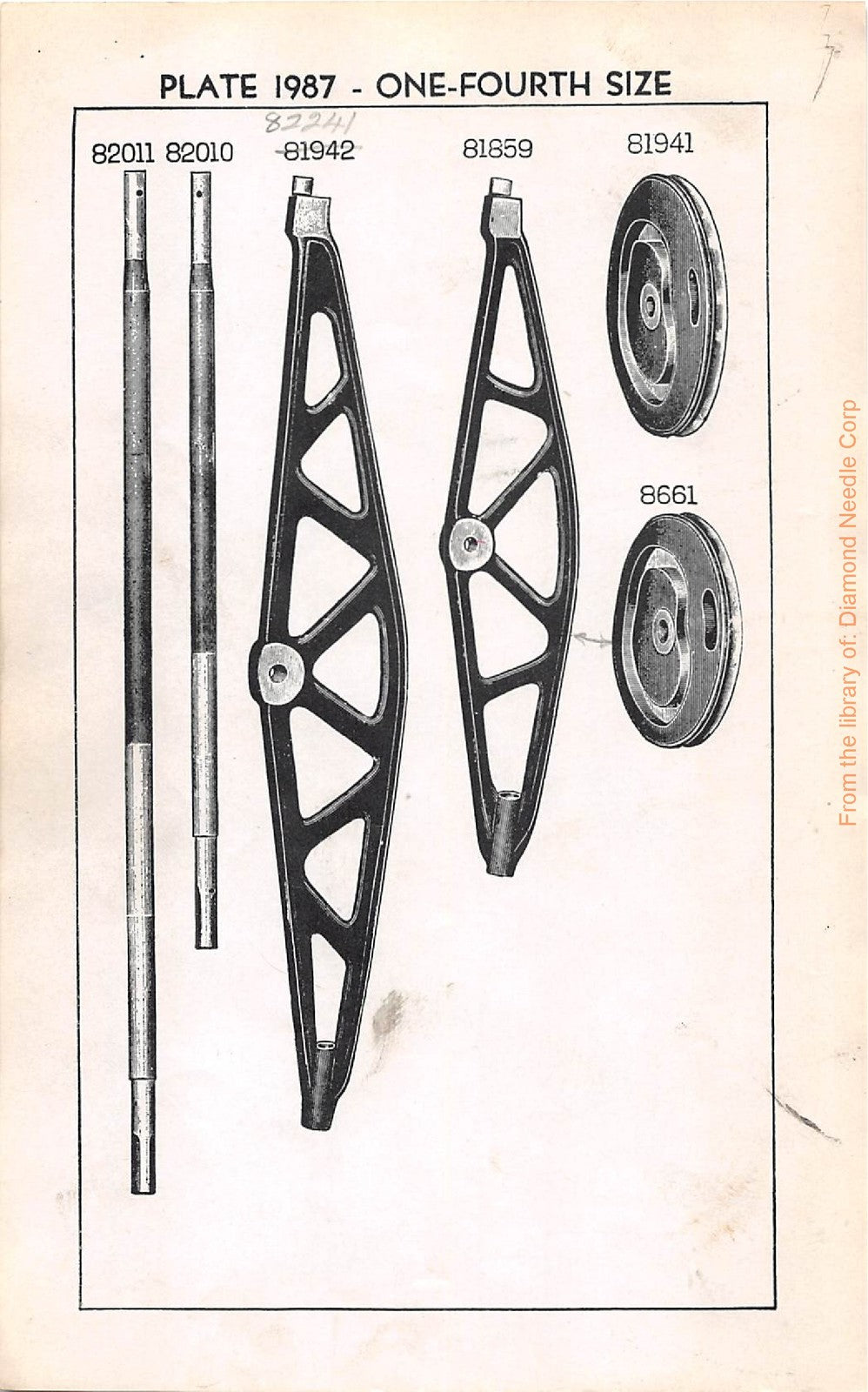 SINGER 29K58 29K60 29K62 Illustrated Parts List Manual 1934 - WIRE BOUND