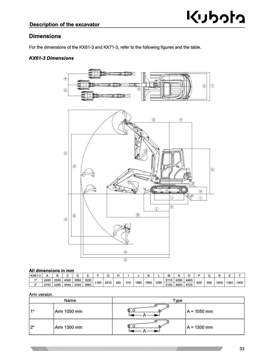 KUBOTA KX61-3 KX71-3 OPERATORS MANUAL - STEEL WIRE BOUND - PROTECTIVE COVERS