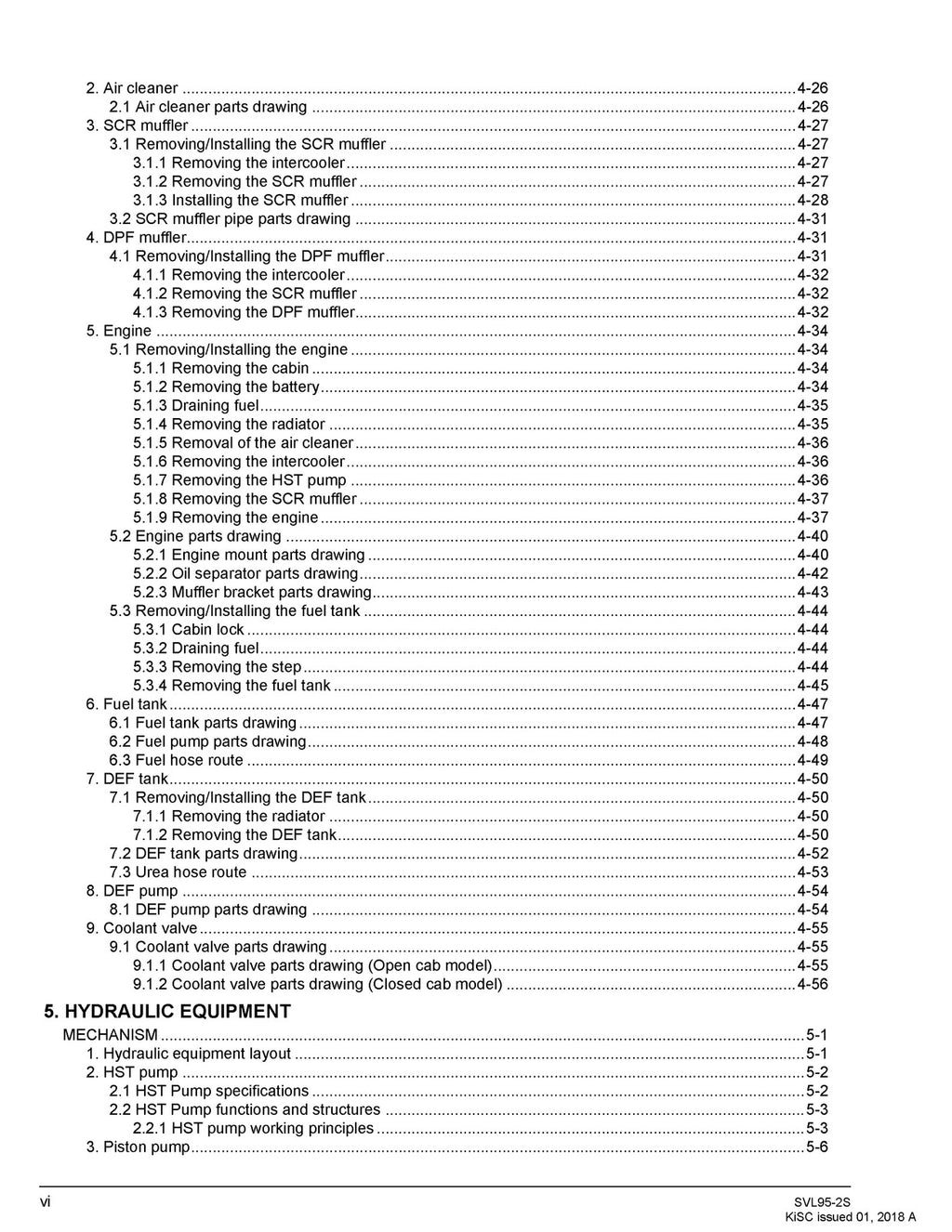 KUBOTA SVL95-2s COMPACT TRACK LDR WORSHOP MANUAL - BOUND - COVERS - XL FOLDOUTS