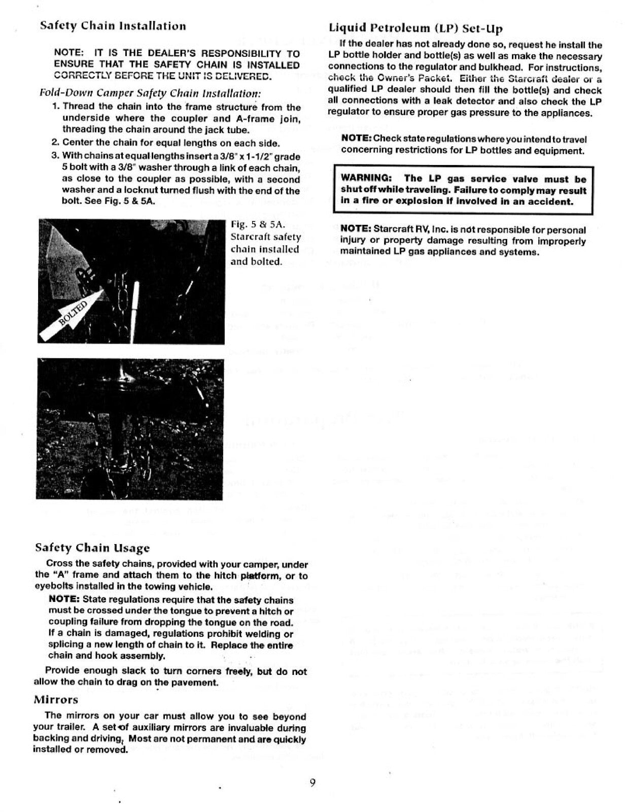 STARCRAFT 2005 Folding Camping Trailer Owners Manual - WIRE BOUND - TOUGH COVERS