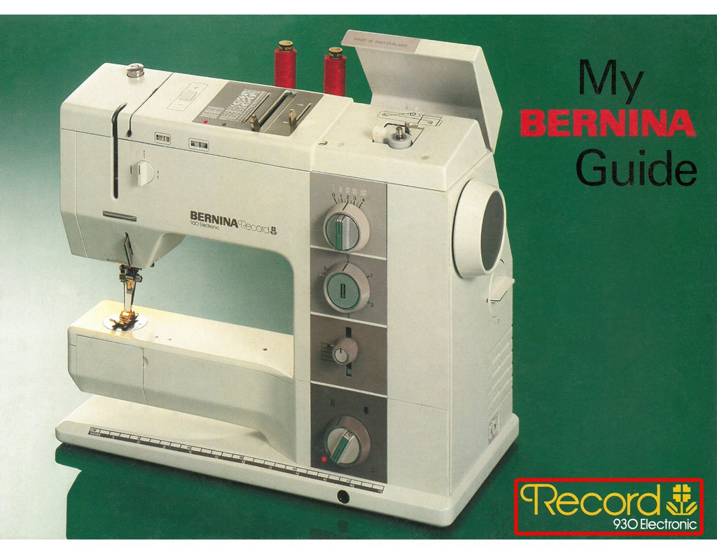 BERNINA 930 Record Service Manual & Instruction Manual BUNDLE, WIREBOUND, COVERS