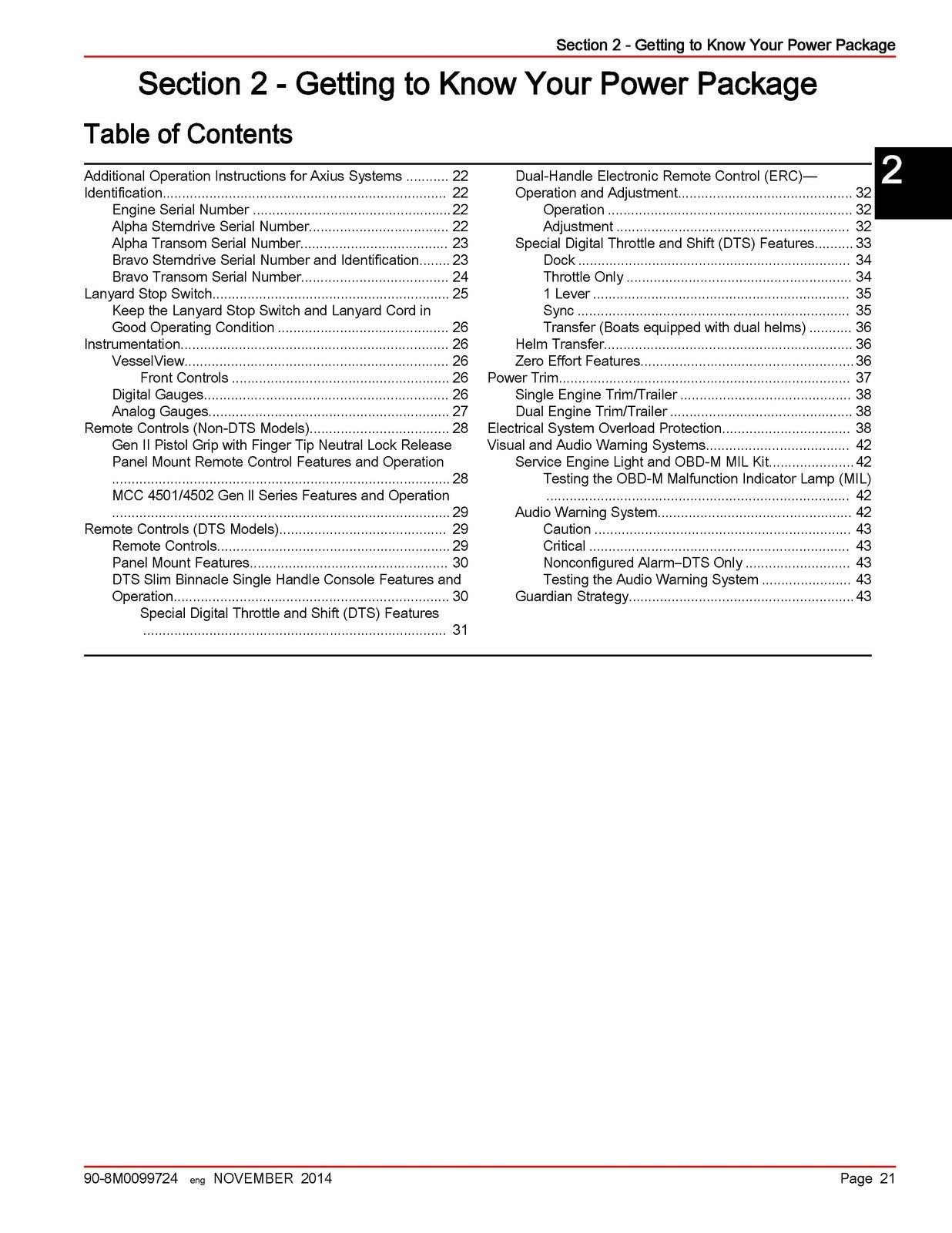 MERCURY 4.3 5.0 MPI SeaCore ECT MERCRUISER OPERATION MANUAL - WIRE BOUND, COVERS