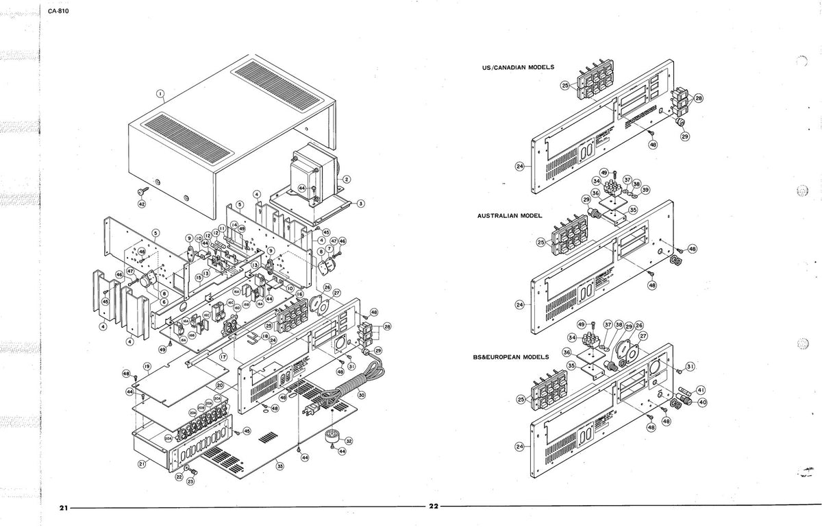 YAMAHA CA-810 Stereo Integrated Amplifier Service Manual, FOLDOUTS