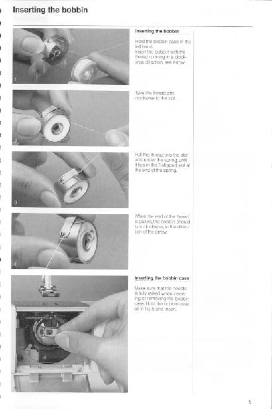 BERNINA 1001 Sewing Machine User Manual - STEEL WIRE BOUND - PROTECTIVE COVERS