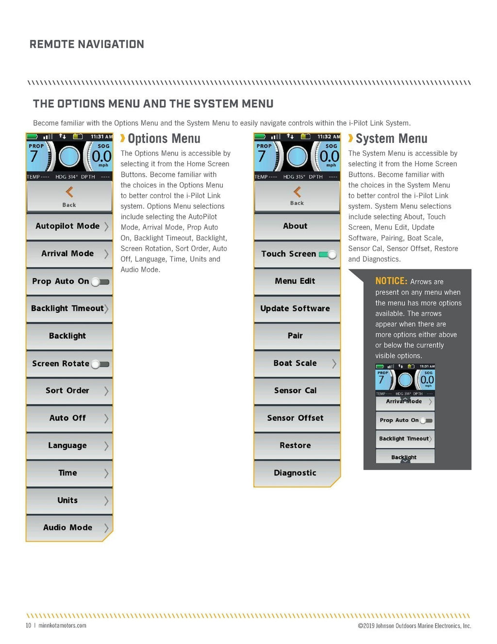 MINN KOTA  i-Pilot Link BlueTooth Owners Manual - WIRE BOUND - TOUGH COVERS