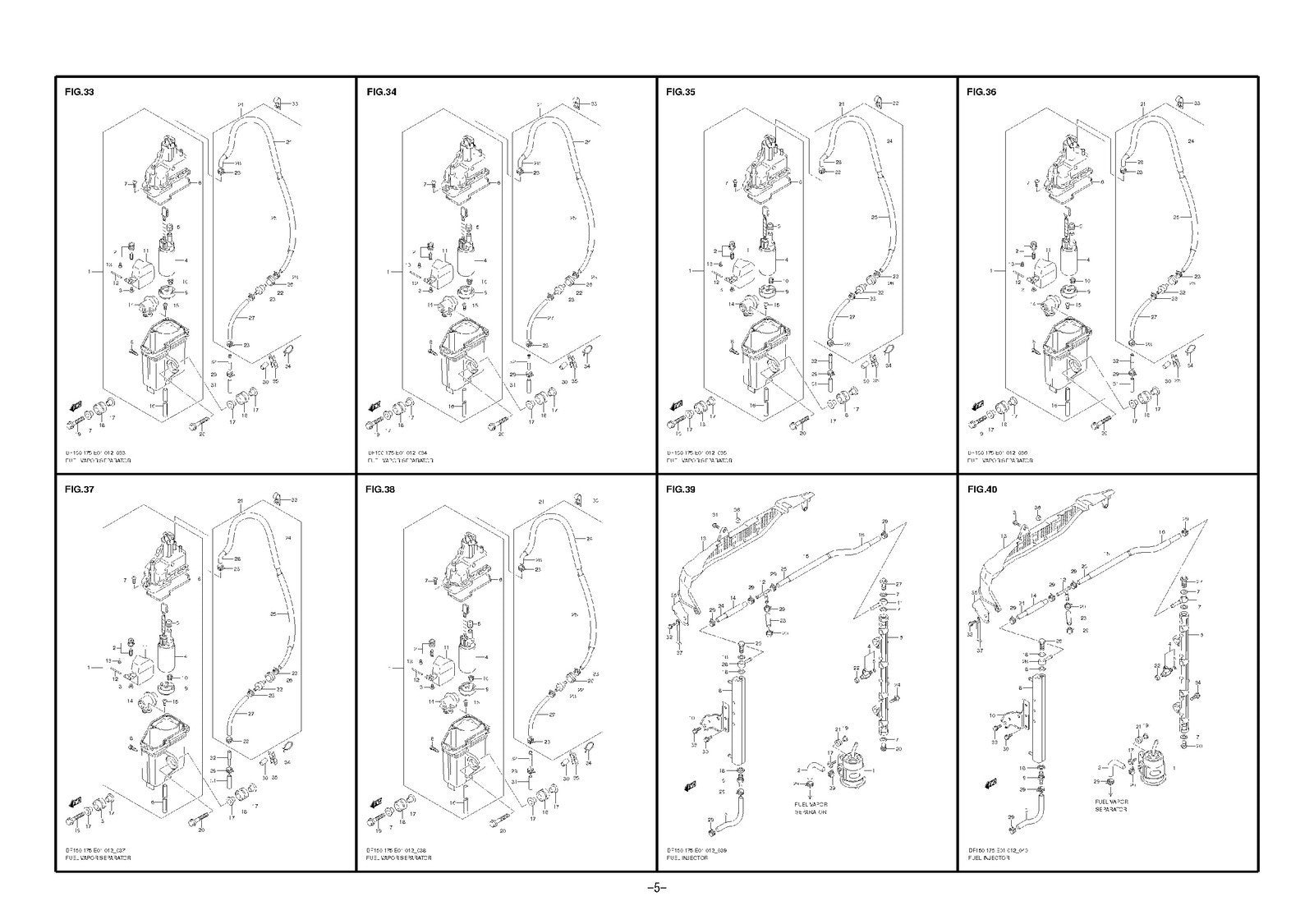 SUZUKI DF150 175T PARTS MANUAL CATALOGUE - STEEL WIRE BOUND - PROTECTIVE COVERS