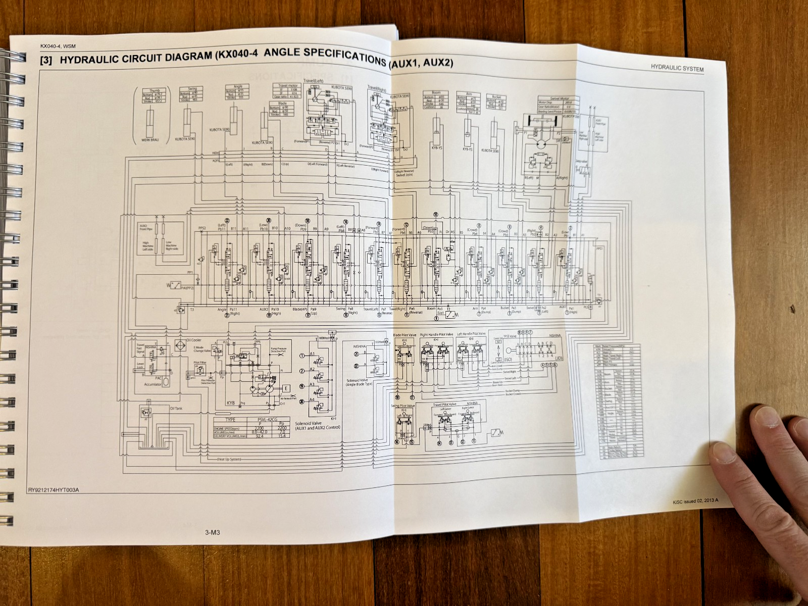 KUBOTA KX040-4 Excavator Workshop Manual 2013 - BOUND - COVERS - XL FOLDOUTS