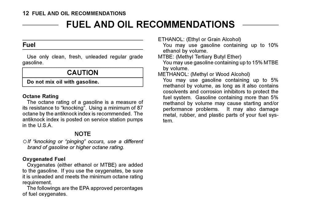 KAWASAKI FX921V FX1000V Gas Engine Owners Manual - WIRE BOUND - TOUGH COVERS