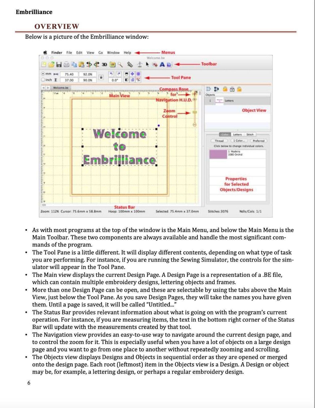 Embrilliance Essentials User Guide for Mac Macintosh Instructions Manual COLOR
