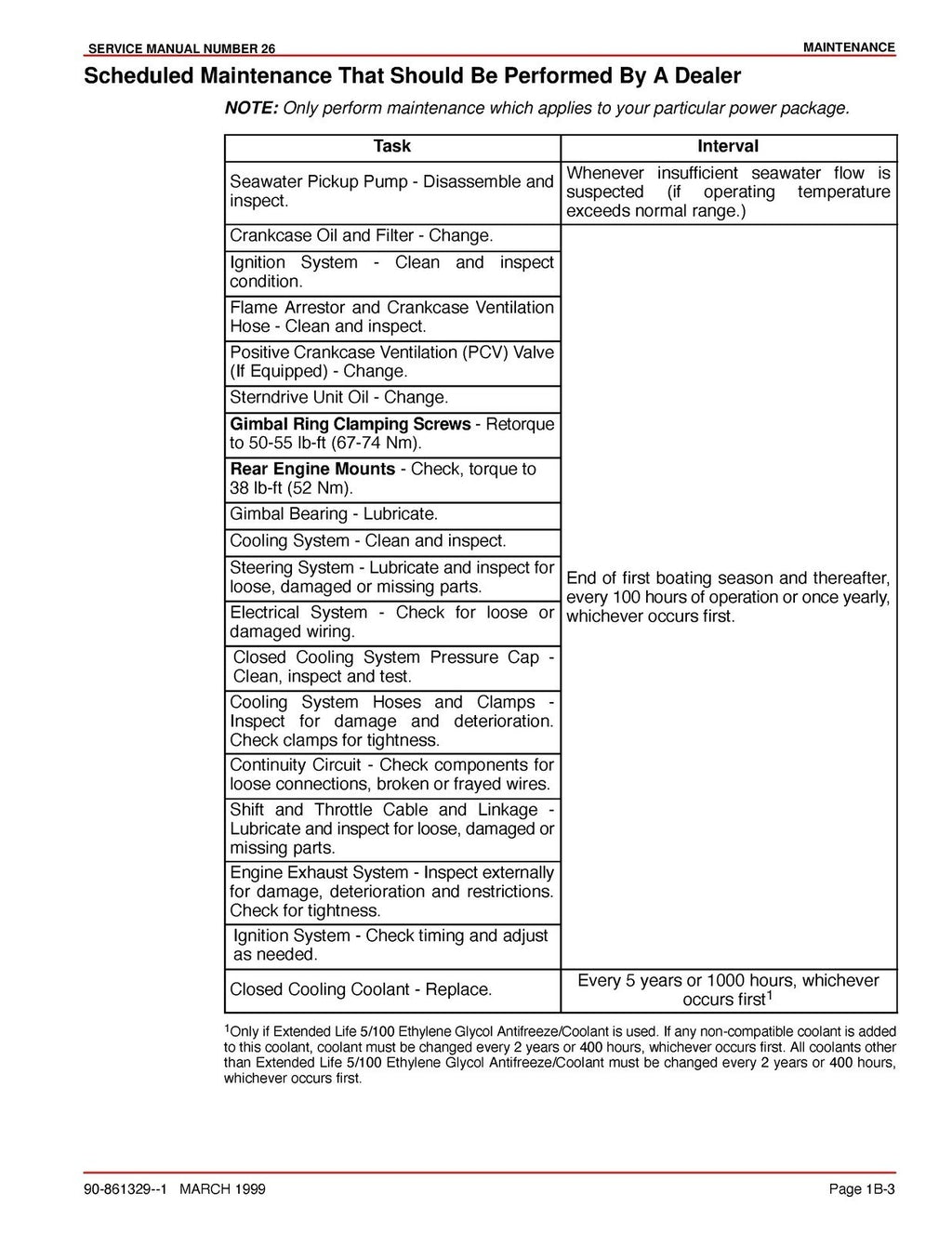 MERCURY MERCRUISER NO. 26 MARINE ENGINE GM 4 CYL 3.0L SERVICE MANUAL, WIRE BOUND