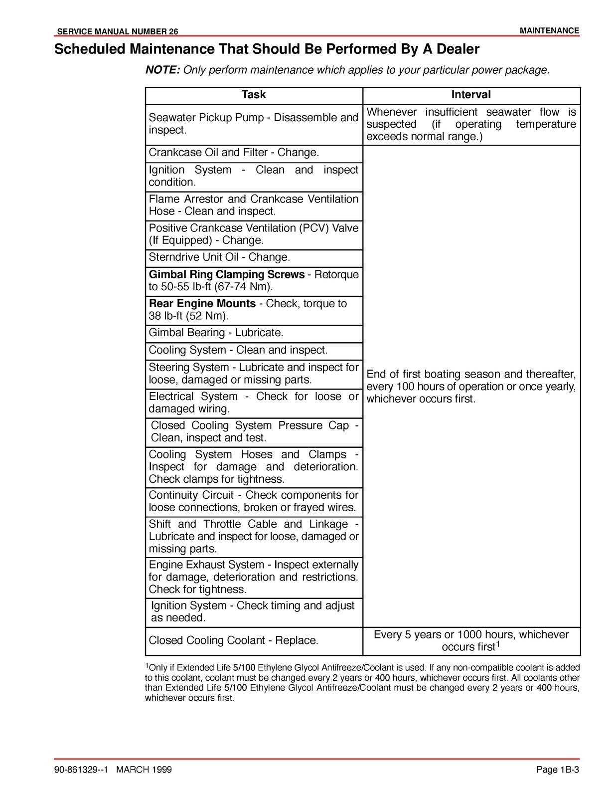 MERCURY MERCRUISER NO. 26 MARINE ENGINE GM 4 CYL 3.0L SERVICE MANUAL, WIRE BOUND