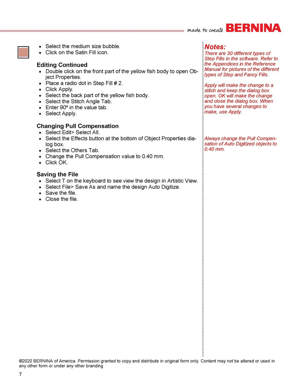 BERNINA Embroidery Software 8.2 WORKBOOK 2 AUTOMATIC DIGITIZING WIRE BOUND COVER