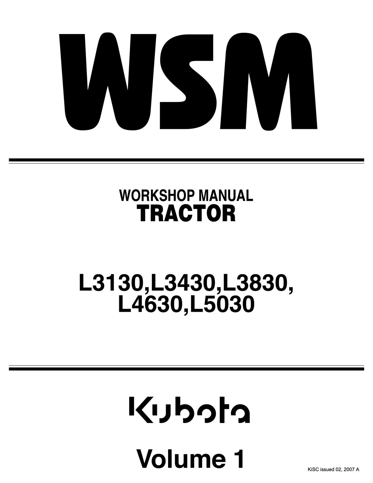 KUBOTA L3130 L5030 & MORE BUNDLE OPERATOR & WORSHOP MANUAL BUNDLE, BOUND, COVERS