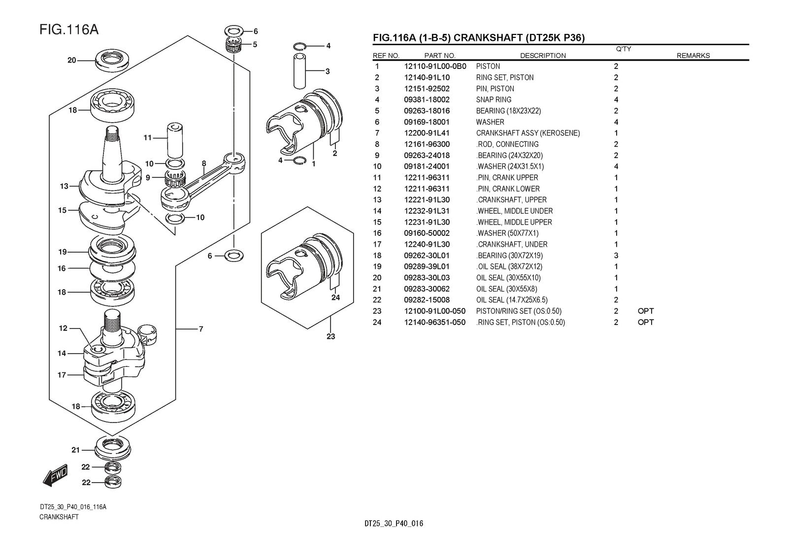 SUZUKI DT25 DF30 OUTBOARD PARTS CATALOGUE MANUAL - WIRE BOUND - THICK COVERS