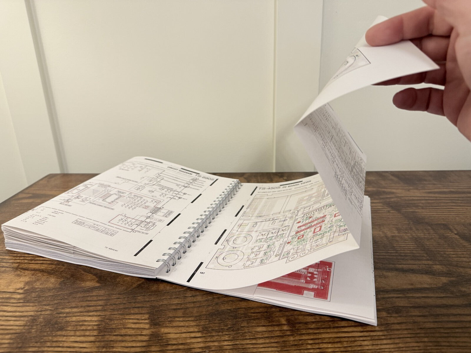 KENWOOD TS-450S TS-690S SERVICE  MANUAL - HUGE FOLD-OUT PAGES - WIRE BOUND