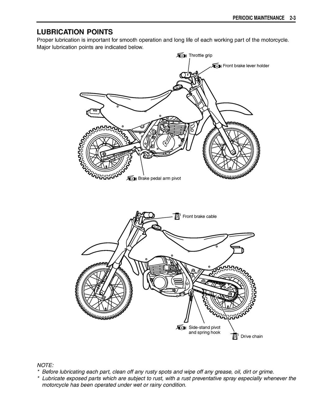 SUZUKI JR80 MOTORCYCLE DIRT BIKE SERVICE MANUAL - STEEL WIRE BOUND, TOUGH COVERS
