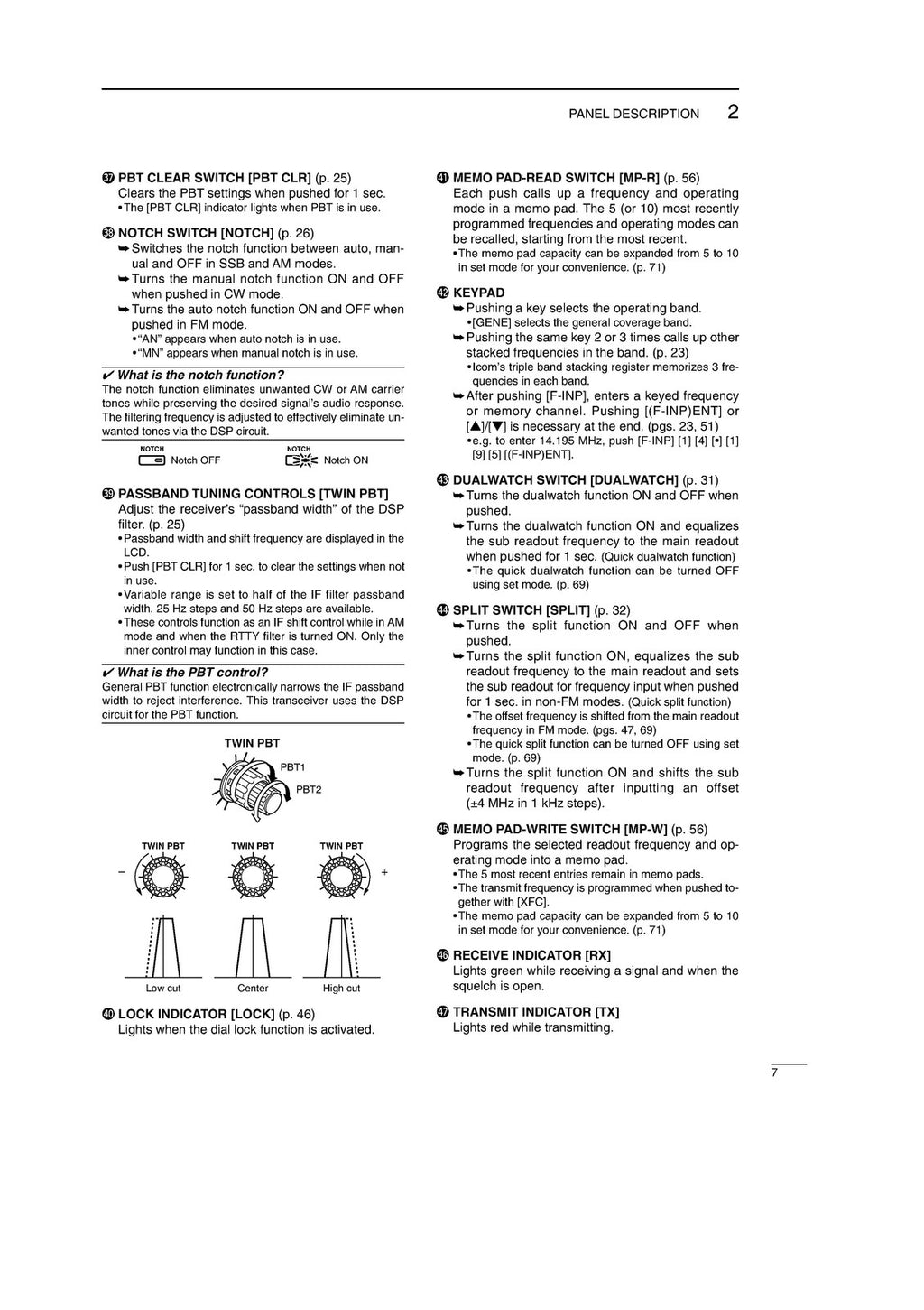 ICOM IC-756PROII HF/50 MHz Transceiver Instruction Manual WIRE BOUND, COVERS