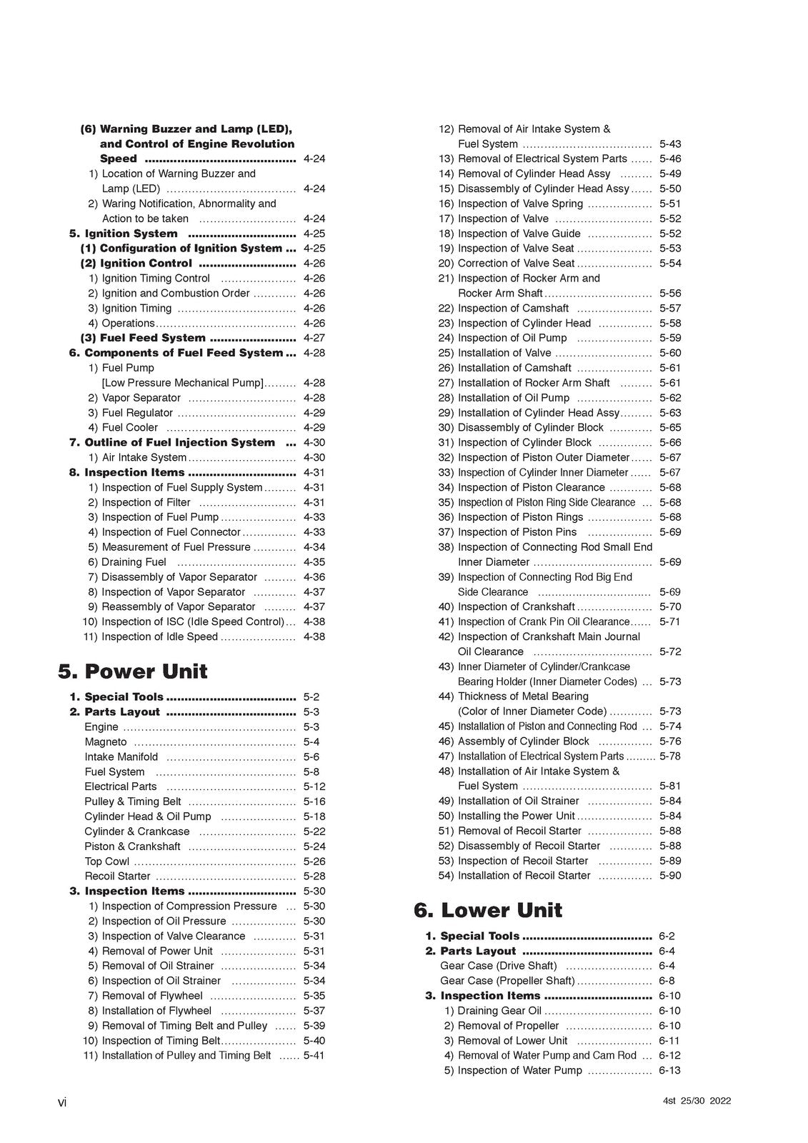 TOHAYSU 4 STROKE MFS 25D 30D SERVICE MANUAL- WIRE BOUND- TOUGH COVERS - FOLDOUTS