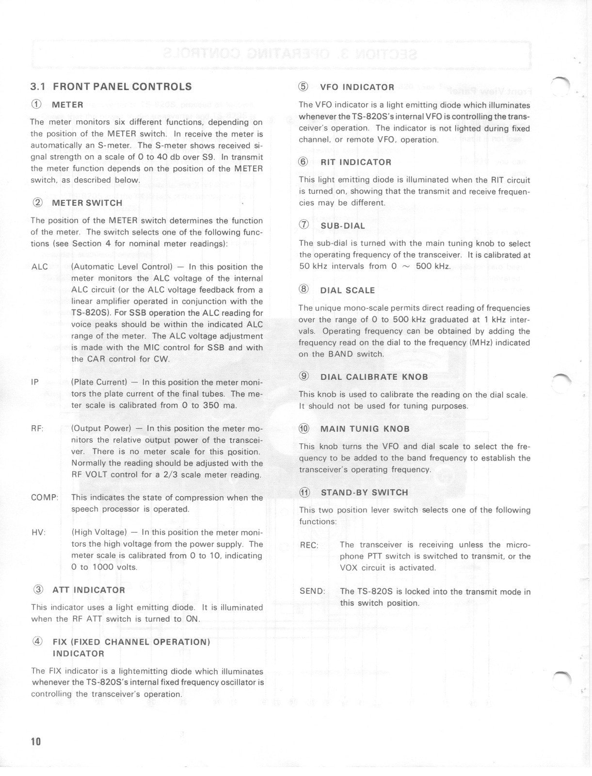 KENWOOD TS-820S Transceiver Manual - WIRE BINDING - TOUGH COVERS - XL FOLDOUT!