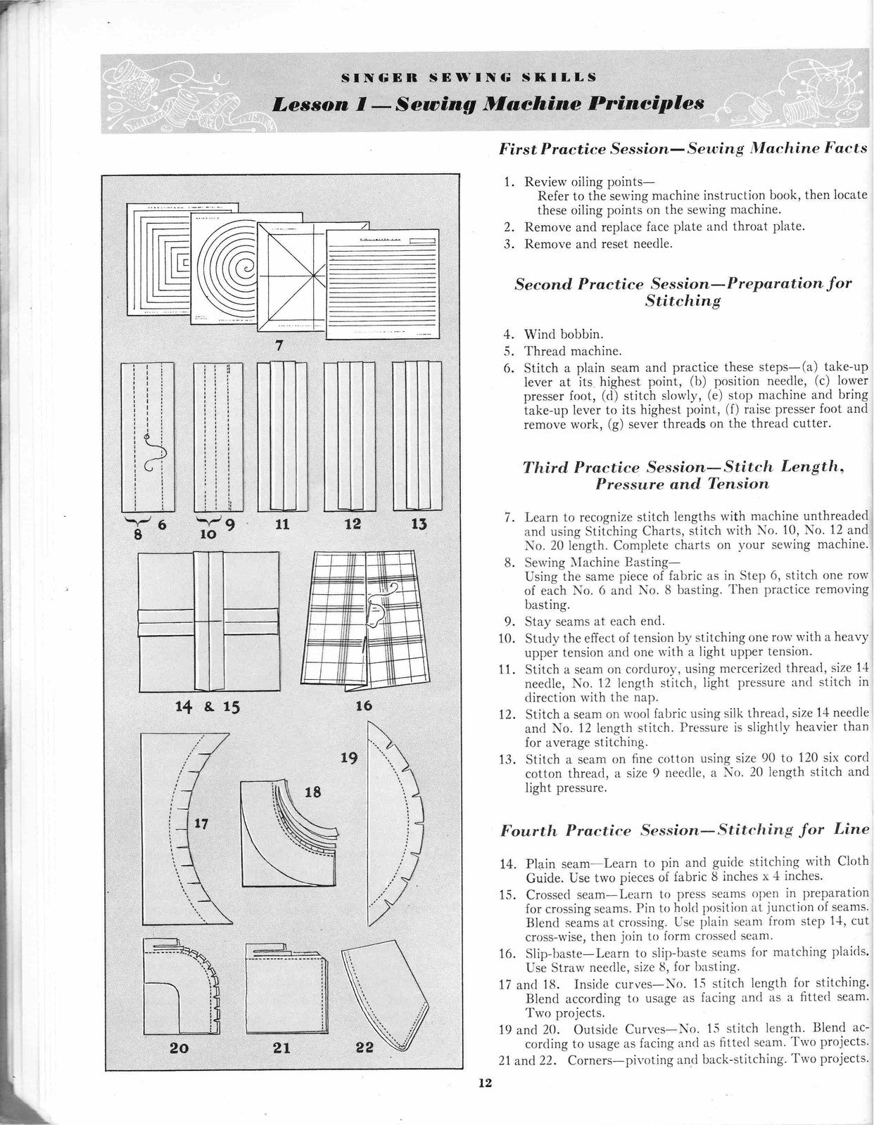 SINGER Sewing Skills Reference Book Manual - WIRE BOUND - TOUGH COVERS