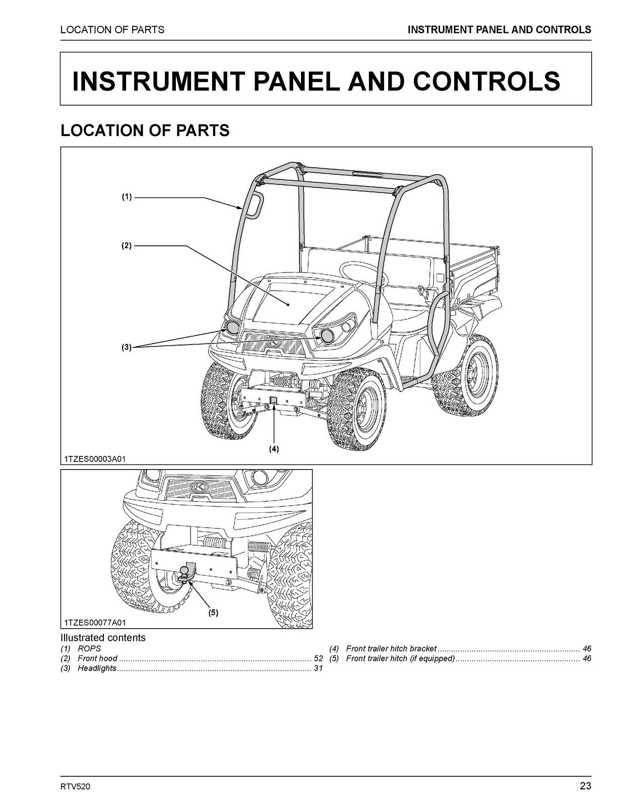 KUBOTA RTV520 Utility Vehicle Operators Manual - STEEL WIRE BOUND - TOUGH COVERS