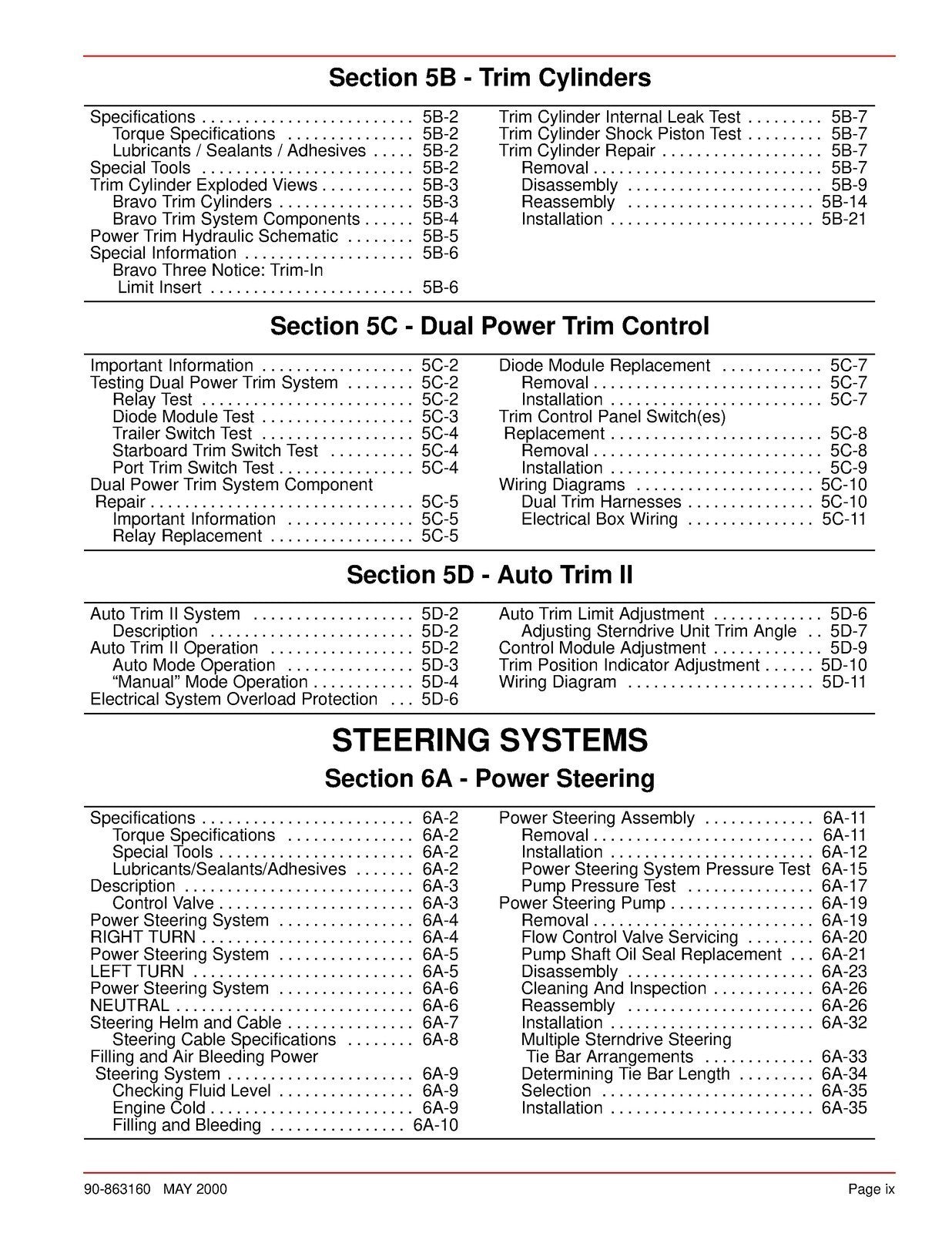 MERCURY MerCruiser Bravo Sterndrives No. 28 Service Manual - WIRE BOUND - COVERS