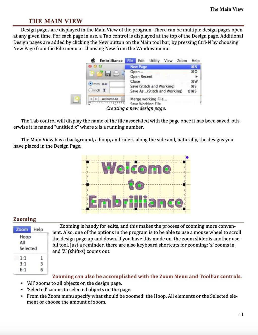 Embrilliance Essentials User Guide for Mac Macintosh Instructions Manual COLOR