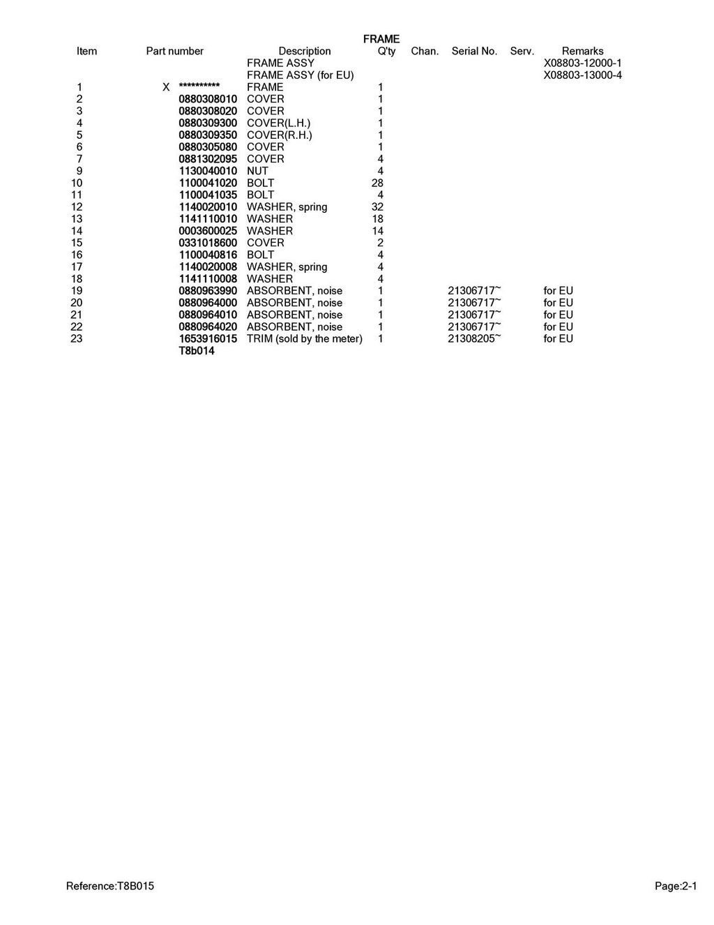TAKEUCHI TL130 PARTS MANUAL - STEEL WIRE BOUND - TOUGH COVERS