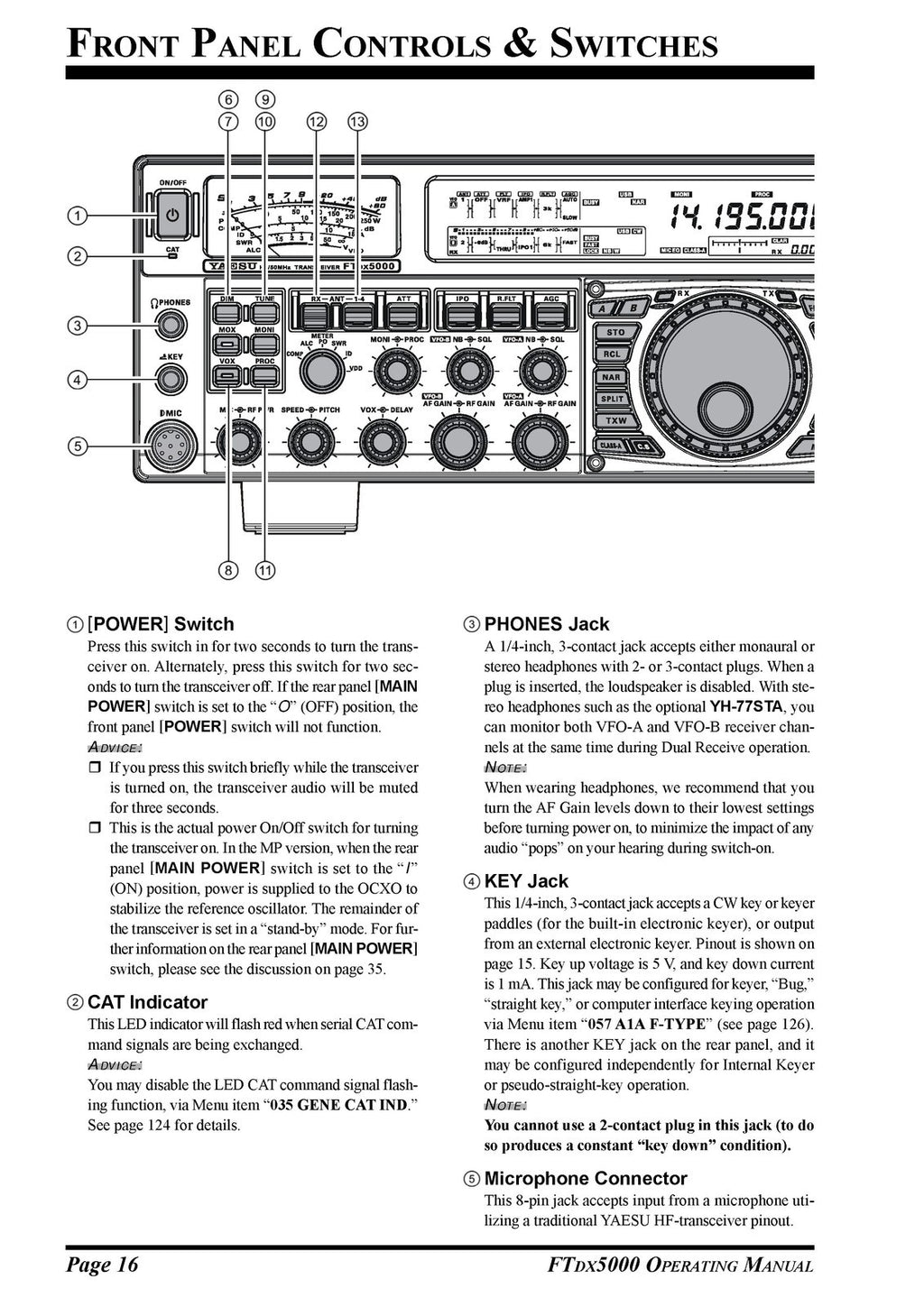 YAESU FT DX 5000 Series Transceiver Operating Manual - WIRE BOUND - TOUGH COVERS