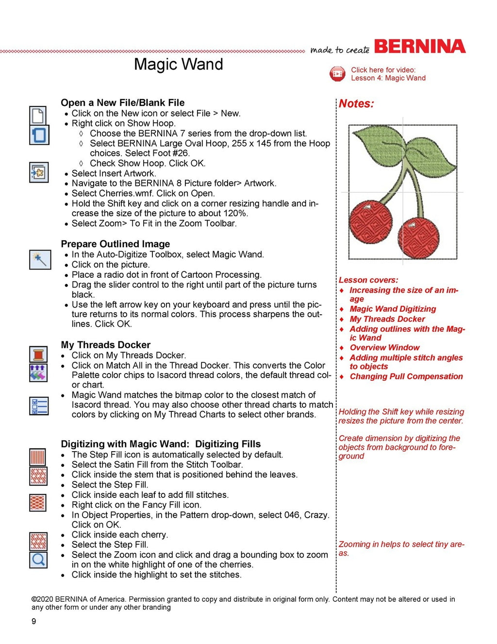 BERNINA Embroidery Software 8.2 WORKBOOK 2 AUTOMATIC DIGITIZING WIRE BOUND COVER