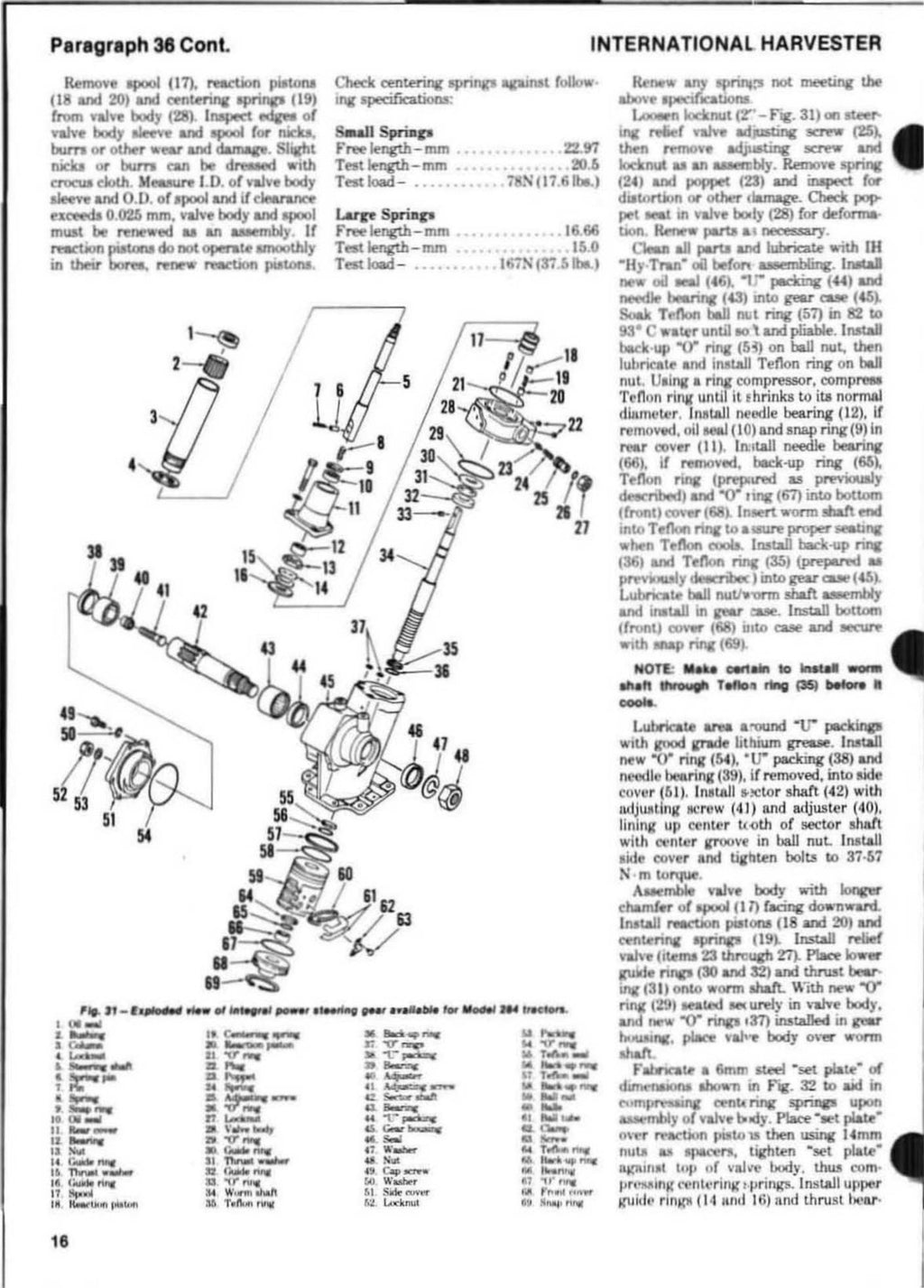 INTERNATIONAL 274 284 Diesel Tractor Shop Manual - WIRE BOUND - TOUGH COVERS