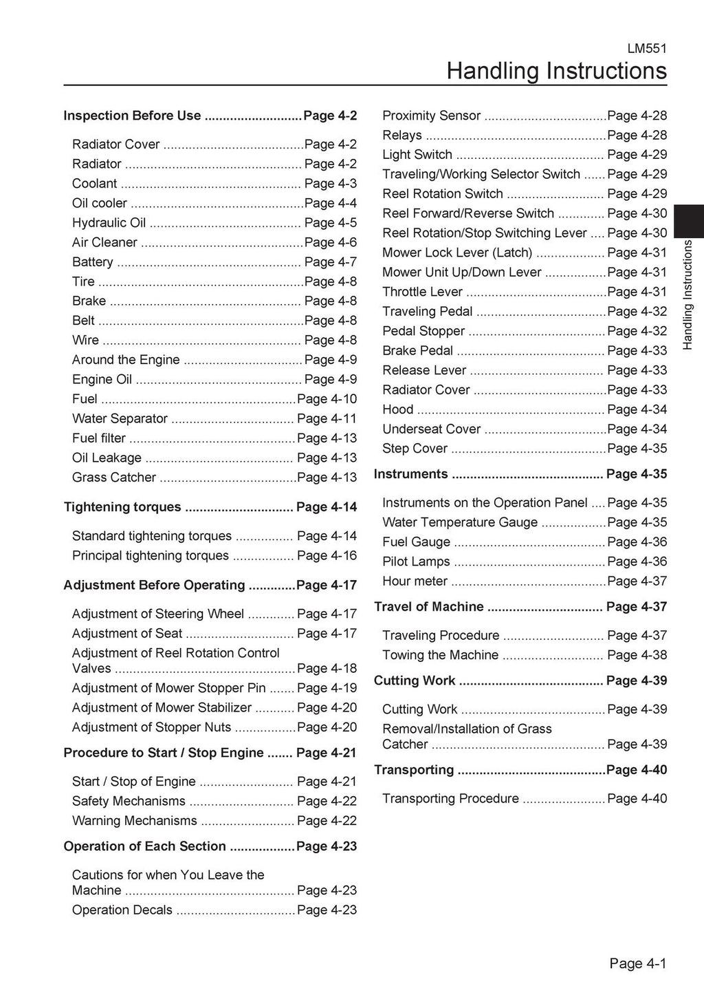 BARONESS LM551 Fairway Mower User Manual - STEEL WIRE BOUND - PROTECTIVE COVERS